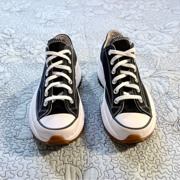 Converse Run Star Hike Low Platform Sneakers Black Women’s 8.5 Men’s 7💚 - Picture 9 of 10